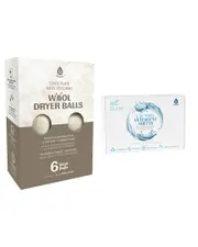 Pursonic Laundry Care Essentials Bundle: 100 Detergent Sheets & Pack of 6 Wool Dryer Balls NoSize NoColor