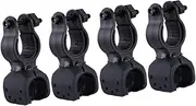 NULYLU 4 Pcs Rotatable Flashlight Handlebar Mount Bike Clip for Steady Torch Light Holding Suitable for Various Flashlight and Bicycles