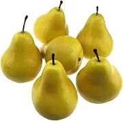OHPHCALL 6pcs Artificial Pear Decorations Fake Pear Photo Props Home Decor Adornments