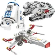 NEW Star Fighter Building Blocks Wing Spacecraft Airship Mini R2 Robot Brick Toy