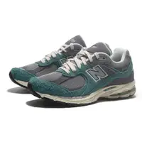 在飛比找PChome24h購物優惠-NEW BALANCE 慢跑鞋 NB 2002R 灰藍綠 麂