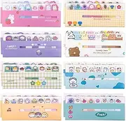 GTILE 16 Pack Cute Sticky Notes, Animals Plant Foods Mini Self-Stick Index Tabs, 8 Styles Bookmarks Memo Pad Sticky Note for Office School, 1920 Sheets