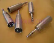 5x XLR 3Pin Male to 1/4" 6.35mm TRS Stereo Mic Microphone Cable Plug Adapter