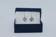 Sterling Silver Tree of Life Classic Filigree Drop Earrings