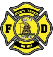 Don't Tread On Me! Firefighter/FD car,vehicle sticker/decal 4 inchs