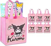 SANRIO Kuromi Party Favor Bags Set - Bundle with 6 Kuromi Party Goodie Bags for Kids Plus Stickers, More | Kuromi Party Supplies for Kids, Girls