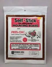 PRES-ON 8 X 10 Self-Stick Art Needlework Mounting Board Vintage Made In USA