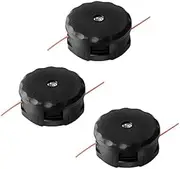 dcvbny Trimmer Head for Echo Speed Feed 400 SRM-225 SRM-210 SRM-230 GT225 Weed Eater Pas210 Pas211 Pas225 for Straight Shaft Model String Trimmers, Not Fit for Curved Shaft Trimmer (3 Pack Black)