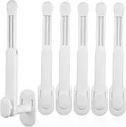 6pcs Steering Hook Shower Curtain Hooks Tiara Hat Hooks Hairband Stand Punch Hairband Holder Curtain Retainer Hanging Headdress Hook Pot Lid Holder Ordinary 15c Storage Box