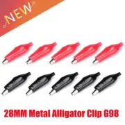 10/20pcs 28MM Metal Alligator Clip G98 Crocodile Electrical Clamp Testing Probe