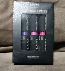NYX VELVET MATTE LIPSTICK 3 PC SET IN DISORDERLY, UNICORN FUR, MIAMI NIGHTS