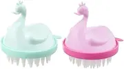 SECFOU 2pcs Hair Cleaning Brushes Scalp Massager for Deep Exfoliation Relaxation for Home Use Gentle Hair Care for Adults Efficient Dead Skin Removal Itch Relief Random Color