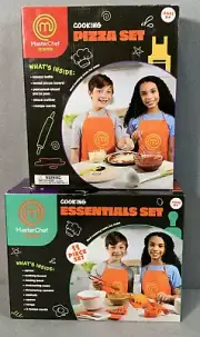 Sealed Lot Of 2 Master Chef Junior Cooking And Kitchen Sets Pizza Essential