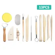 13pcs Pottery Clay Tools Ceramic Clay Sculpting Tool Kit Pottery Modeling A7U2