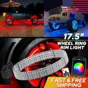 17.5'' Double Row RGB Wheel LED Lights Truck For Switch Strobe Change Control (for: Porsche)