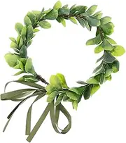 [VALICLUD] Faux Leaves Wreath Leaf Garland Headband for Bride Wedding Artificial Wreath