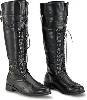 [DUNHAO COS] Medieval Renaissance Pull On Mid Calf Gothic Boots Flat Jazz Boots