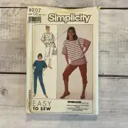 Simplicity 9207 Sewing Pattern Peplum Knit Top Pull On Pants Sz M-XXL UNCUT