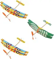 HONMEET Rubber Band Powered Aircraft Model Assemble Aircraft Toys for Boys and Girls Glider Plane Band