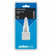 Sutton Tools 6-STEP HSS DRILL BIT 3/16"-1/2" Flat Shank, Spiral Flute*Aust Brand