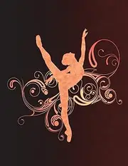 Ballet Arabesque Swirls - Notebook For Dancers: 8.5" x 11" Wide Ruled Composition Book - 200 pages