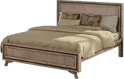 King Size Silver Brush Bed Frame in Acacia Wood Construction