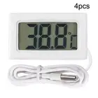 Digital LCD Thermometers Pack of 4 for Aquariums and Freezer Applications