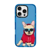 iPhone 16 Pro Impact Case Hipster Frenchie - Fawn