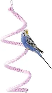 GkgWuxf Parrot Rope Perch - Flexible Bird Swings for Parrots Cockatiel Peony,Colorful Chewing Toys Ladder Small Medium Macaw Cotton Strap