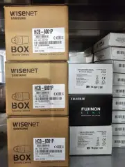 3 x Samsung Wisenet HCB6001P Box Security Camera Full HD with 3 Fujinon Lenses