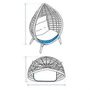 Wicker Egg Chair Custom Covers