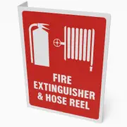 Fire Extinguisher & Hose Reel Angle Sign - Plastic