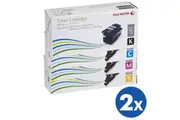 8 Pack Original Fuji Xerox Docuprint CM115 CP115 CP116 CM225 CP225 High Yield Toner Cartridges (CT202264-CT202267) - [2BK,2C,2M,2Y]