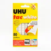 UHU White Tac – Pack of 80 Putties