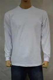 1 PRO5 SUPER HEAVY WEIGHT LONG SLEEVE T-SHIRT PLAIN WHITE S-7XL 1PC