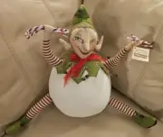 Joe Spencer Gathered Traditions Lombardy Christmas Elf Pixie Plush Figure 19"