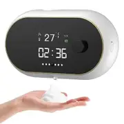 Automatic Soap Dispenser Wall Mount Foaming Touchless Sensor Soap Dispenser Rechargeable for Bathroom-White
