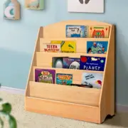 Keezi 5 Tiers Kids Bookshelf Magazine Shelf Children Bookcase Rack Organiser
