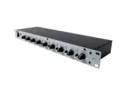 Stage Right SR 615108 8-CHANNEL MIC LINE RACK MIXER WITH PHANTOM POWER