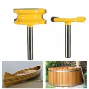 2PCS 1/4" Shank 1/4" Dia Canoe Joint Flute & Bead Router Bit Woodworking Tools