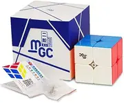 CuberSpeed YJ MGC 2X2 M Stickerless Speed Cube YJ MGC Magnetic 2X2X2 Cube Puzzle