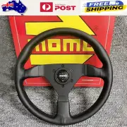 MOMO MONTECARLO BLACK 100% GENUINE Leather steering wheel 320MM