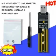 NVMe to USB Adapter, M.2 SSD to USB 3.1 Type A Card, Based Hard PCIe Key HOTS