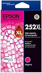 Epson EPC13T253392 252XL High Capacity Durabrite Ultra Ink Cartridge for W/Force Pro WF-3620 3640 7610 7620, Magenta