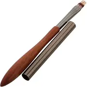 NIYANGLE Professional Nail Art Brush Sandalwood Handle Wide Gradient Brush for Seamless Blush Nail Art Application Lightweight Portable Salon Tool for Home Use