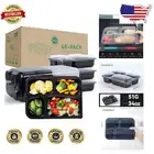 Leak-Proof Meal Prep Containers - 40 Pack, 34oz BPA Free Bento Tray Sets