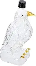 COLLBATH Pigeon Shaped Glass Liquor Bottle Unique Transparent Decorative Whiskey Jar Elegant Drinking Container for Parties and Festivals Sturdy Glass Design