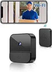BETTERMO Video Doorbell with Camera Wireless 1080P WiFi Video Doorbell Security Camera with Built-in Battery 2.4G WiFi Video Doorbell Night Vision / 2-Way Audio / Supports SD & Cloud Storage with