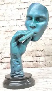 Vintage bronze smoking Cigarette Cigar Art Deco Bronze Statue Figurine Sale NR