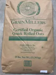 Grain Millers Organic Quick Rolled Oats 25lb Bag